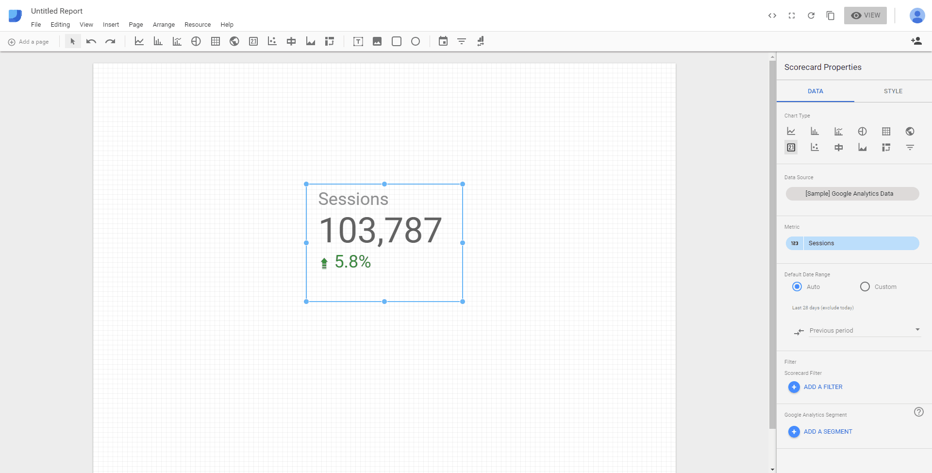 Looker Studio - Scorecard